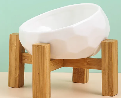 White | Orthopedic Ceramic Slow Feeder Bowl